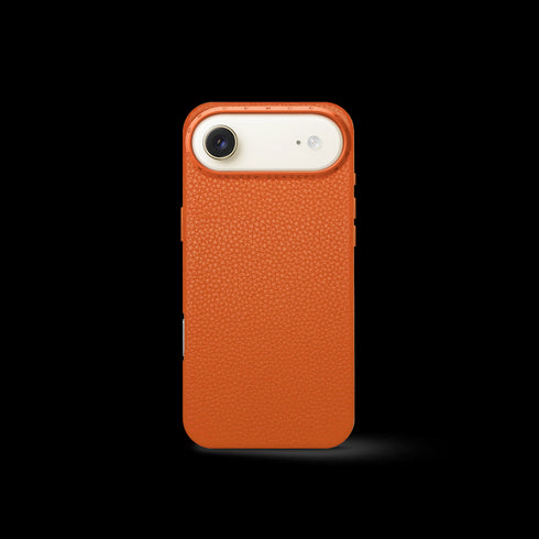 iPhone Case 17 - Full-Grain Leather - Orange